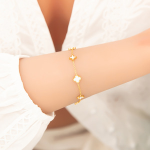 Pulseras de Moda con Dijes, Chapadas en Oro, con Colgante de Mariposa, Joyería para Mujer, Accesorio de Regalo, Origen Yiwu SL41336 - Product Image 2