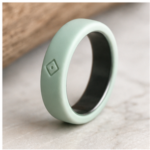 Funda de silicona con diseño de rombo color menta para Oura Ring 4 Gen 3, protector de silicona con logotipo personalizado, emblema de diamante, ajuste elegante para uso diario - Product Image 1
