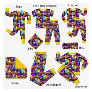 WeiWei in viscosa di bambù pagliaccetto per dormire per bambini in bambù biologico per la coltivazione del bambino tuta con cerniera posteriore per neonati body Zip - Product Image 1