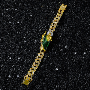 Nueva Pulsera de Cadena Cubana de 12mm con Diseño Hiphop, Personalidad Única y Estilo Moderno, Chapada en Oro y Plata, Joyería al por Mayor - Product Image 5