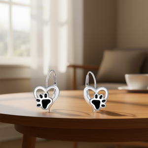 E3694 Orecchini a cerchio a forma di cuore in oro bianco per donna, gioielli da indossare tutti i giorni - Product Image 2