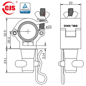 CJS Foldable Aluminum Alloy Portable Stage with Heavy Duty Truss <strong>Clamp</strong> <strong>Light</strong> - Product Image 3