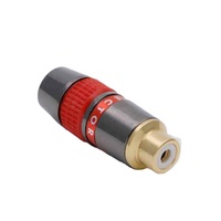 Prise RCA femelle en laiton plaqué or à souder pour audio et vidéo, vente directe usine