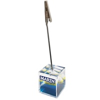 Cube avec logo personnalisé liquide eau fluide flotteur photo présentoir liqueur mémo clip nom de l'entreprise porte-carte