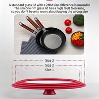 Couvercle de pot en verre universel multi-tailles |   Bordure en silicone anti-éclaboussures et aérateur de vapeur |   Résistant à la chaleur, compatible lave-vaisselle pour ustensiles de cuisine