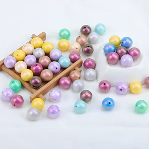 Vente en gros, perles focales écologiques de qualité alimentaire en Silicone pour stylos à mâcher 12mm 15mm perles en Silicone