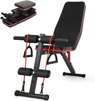 Banc de musculation pliable portable LINGXI noir en acier au carbone multi-positions, unisexe, pour entraînement de force à domicile – Meilleure vente