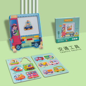 Tablero de dibujo educativo para niños, juguetes de letras del alfabeto Montessori para niños pequeños, juego de conteo de aprendizaje temprano, rompecabezas creativo de madera - Product Image 5