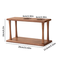 Organisateur multifonctionnel pour la préparation du café par infusion manuelle avec étagères de rangement, ensemble à café en bois