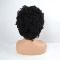Perruque Afro crépue bouclée noire, cheveux humains brésiliens, vierges, bruts, bon marché, vente en gros
