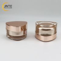 Ensembles de pots acryliques d'emballage cosmétique de luxe Mini Triangle 15g 30g 50g pour pot de crème pots de sérum de conteneur de soins de la peau de gel UV
