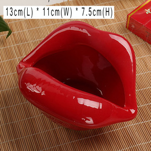Cendrier à lèvres mignon en céramique 2023 Aliexpress, Design créatif, <span class=keywords><strong>jardinière</strong></span> <span class=keywords><strong>Sexy</strong></span>, Pots de fleurs, décoration de bureau, Offre Spéciale - Product Image 3