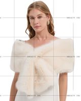 Cape de soirée d'hiver pour femme en fausse fourrure de renard, châle, manteau avec longue écharpe en fourrure de renard, élégant, luxueux et chaud