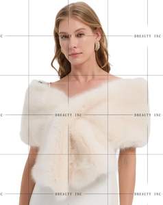 Women's Evening Party Cape <b>Faux</b> <b>Fur</b> Shawl Wraps Cloak Coat with Fox <b>Fur</b> Scarf Fake <b>Fur</b> for Girls - Product Image 3