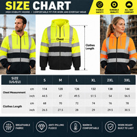 EN20471 Vêtement de travail réfléchissant chaud, uniforme de sécurité, vêtements de travail pour l'industrie, l'électricité, la mécanique, les mines, la construction, sweat-shirt de travail haute visibilité personnalisé