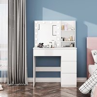 Meuble de luxe portable mural moderne pour fille, coiffeuse, commode, chaise, bureau de maquillage, meubles de maquillage