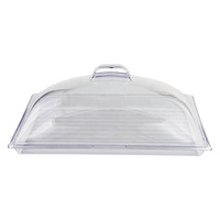 Plateau de service rectangulaire 60x40cm, plateaux en plastique transparent, grand plateau rectangulaire profond en plastique transparent