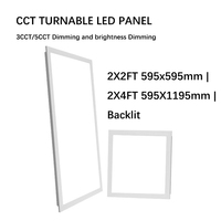 Panel LED CCT Putar Kontrol WIFI Nirkabel 2.4G Canggih 2X2FT 2X4FT Pencahayaan Komersial Backlit Garansi 5 Tahun Berperingkat IP20