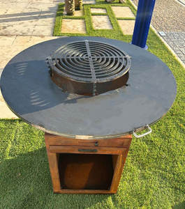 Grilles de barbecue multifonctions, <span class=keywords><strong>bois</strong></span> de chauffage, fonte, <span class=keywords><strong>plancha</strong></span>, cuisine <span class=keywords><strong>en</strong></span> plein air pour fête de jardin, pique-nique - Product Image 4