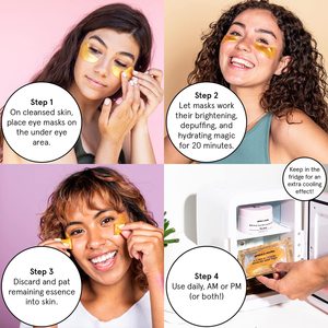 Máscara de Ojos de Colágeno Dorado Iluminadora Más Vendida, Parches de Ojos de Colágeno Orgánico Hidratantes, Mascarillas Restauradoras para Debajo de los Ojos - Product Image 4