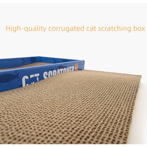 Large Eco-Friendly Corrugated Cardboard Cat <strong>Scratcher</strong> Refill Pad Bulk Replacement Insert for Cat Scratching Post &amp; <strong>Lounge</strong> - Product Image 4