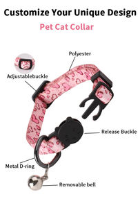 QQPETS 2025 Luxe Op Maat Gemaakte Kattenhalsband Hoge Kwaliteit Verstelbare Band met Klein Belletje Fabriekslevering - Product Image 3