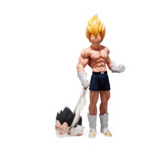 Figura de acción de PVC de <span class=keywords><strong>Vegeta</strong></span> con doble cabeza, escultura GK en pose de pie, en caja, juguete de moda, regalo, decoración, anime - Product Image 1