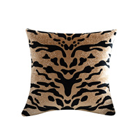 Coussin décoratif 3D imprimé léopard pour salon, canapé, chevet, décoration intérieure, mobilier doux, style tatami, support lombaire, utilisation automobile