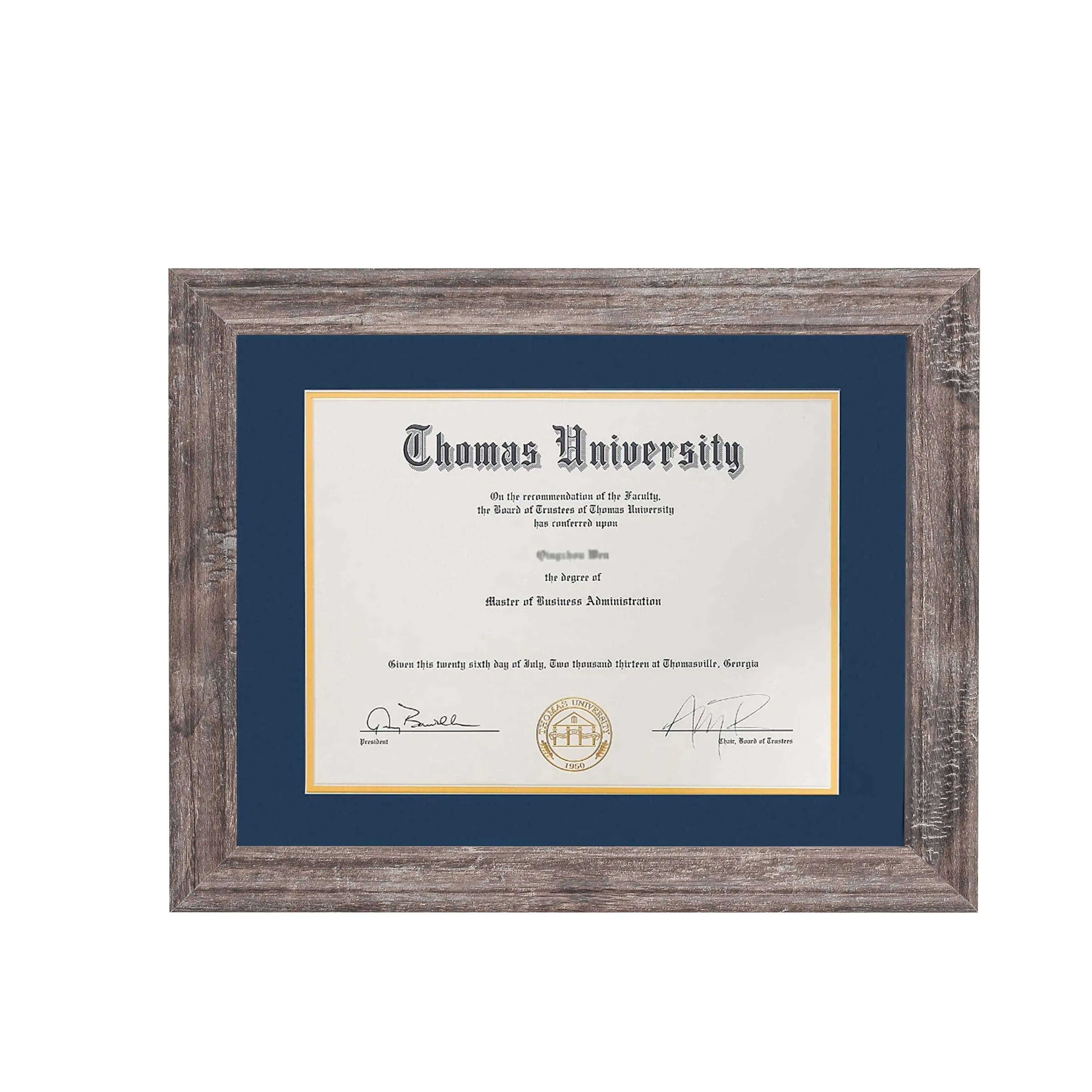 Factory Wholesale Rustic Color Diploma Frame Graduation Document A4 Certificate Frame Wall Hanging Diploma Certificate Frame A4