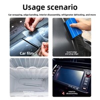 Spatule-raclette en plastique floqué pour film teinté de vitres de voiture, écologique, durable, pour films et publicités, en matériau PP, pour l'élimination de l'eau