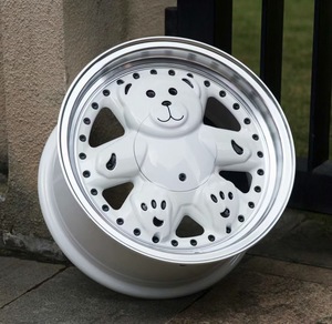 Jiangzao roue de coulée en alliage d'aluminium ours en peluche roues jantes mignonnes pour mini voiture 4x100 15 pouces - Product Image 2