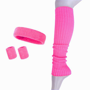Calentadores de <span class=keywords><strong>Piernas</strong></span> para Mujer, Diadema de los 80, Muñequeras, Conjunto de Calentadores de <span class=keywords><strong>Piernas</strong></span> de Neón - Product Image 1