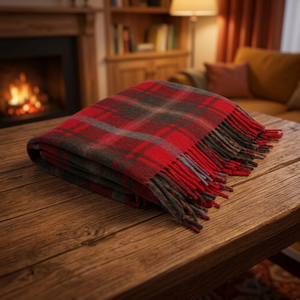 Manta de Lana 100% Pesada, Bordada con Jacquard Tartan, Ecológica, para Todas las Estaciones, Acogedora y Cómoda, con Opciones de Venta al Por Mayor - Product Image 3