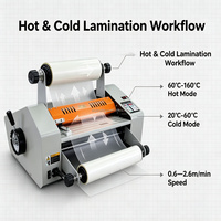 Laminateur à plat rouleau-à-roule FM380 360 mm pour lamination à chaud et à froid de rouleaux de film PET pour lamination de portes WPC