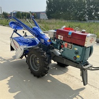 Motoculteur diesel avec accessoire de motoculteur rotatif pour la préparation du sol agricole, la création de lits de semence et la culture