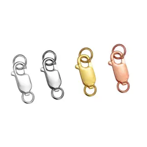 8mm 10mm 12mm 14mm 925 Sterling Silver Lobster Clasps Hooks Claw Jewelry DIY Making Findings Necklace Bracelet Buckle Connector