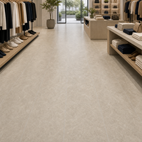 WYRAX Carrelage rigide SPC beige aspect pierre 5 mm avec couche d'usure de 0,3 mm pour sols intérieurs commerciaux et bureaux