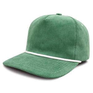 Gorra de Béisbol Deportiva Verde de 5 Paneles con Cierre a Presión, Estilo Moderno, Ajustable, de Pana Estructurada, Fabricada por un Fabricante de Gorras - Product Image 2