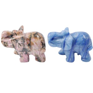 Hot Bán tay chạm khắc tinh thể khắc động vật đá tự nhiên pha lê khắc tượng nhỏ Agate voi - Product Image 5