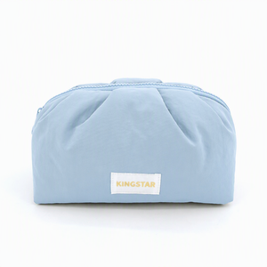 Fashion Korea Style Large Capacity Puffer Quilted Travel Portable Water Resistant Polyester Makeup <strong>Bag</strong> with Zipper and logo - Product Image 4