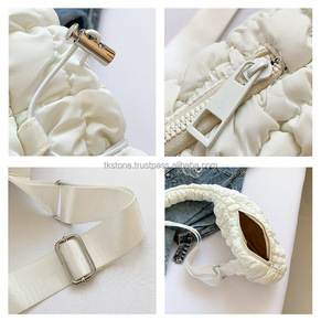 24 Tendencia de invierno Bolso de mano de nailon suave para mujer Bolso cruzado de hombro resistente al agua de moda de gran capacidad de alta calidad - Product Image 5