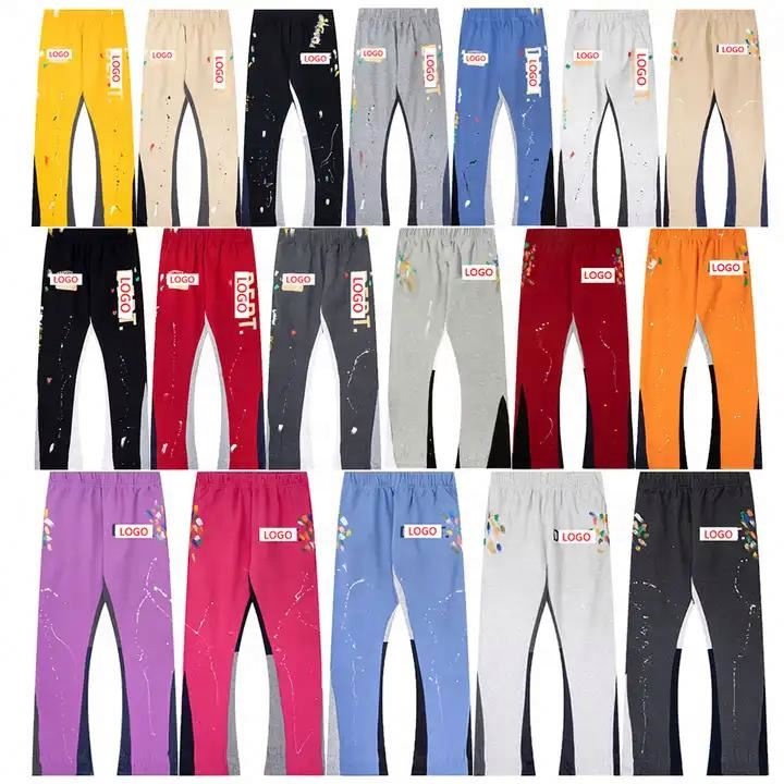 Splatter Paint Sweatpants Men's Flare Joggers 100% Cotton