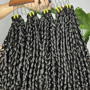 Lot de 15A de mèches de <span class=keywords><strong>cheveux</strong></span> humains bouclés Pixie Double Drawn, <span class=keywords><strong>cheveux</strong></span> vierges vietnamiens non traités, extensions de <span class=keywords><strong>cheveux</strong></span> bouclés rebondissants - Product Image 6