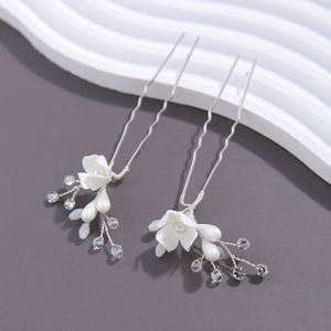 Set de Accesorios para el Cabello de Novia Estilo Bohemio, Peineta para el Cabello Hecha a Mano, Pasadores en Forma de U, Tocado de Cristal para Novia, para Bodas, Fiestas y Graduaciones - Product Image 3