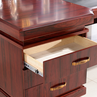 Bureau de direction moderne LBZ-43 - Bureau modulaire extensible en bois écologique de luxe pour PDG/directeur
