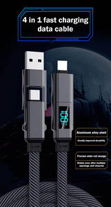 <span class=keywords><strong>Cavo</strong></span> Dati Magnetico 4-in-1 di Alta Qualità con Display Digitale, Ricarica Rapida 100W, Doppia Porta Type-C, PD, 1M/2M, <span class=keywords><strong>USB</strong></span>, Autoavvolgente, LED per Stampante - Product Image 3