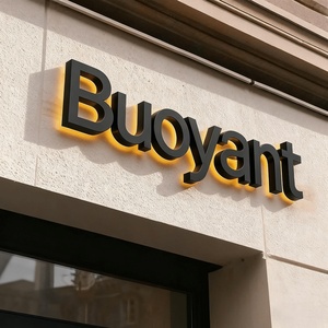 Manufacturer Custom LED Store <b>Sign</b> Outdoor Backlit 3D <b>Lighted</b> Gold Metal Letters <b>Sign</b> Logo Board for Business - Product Image 2