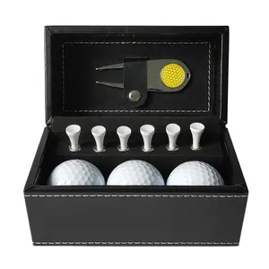 Personalizável eco amigável golf bolas de golfe luxe bolas de golfe duas peças bola de golfe e tee set