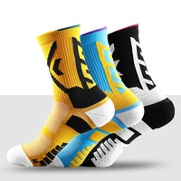 Chaussettes de sport d'extérieur Lidakang, épaisses, à semelle en tissu éponge, pour la randonnée et le trekking, absorbant la transpiration, à manchette longue, pour la course à pied, en nylon