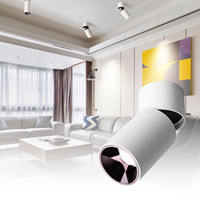 Spot LED anti-éblouissement profond, montage en surface, pliable, réglable, cylindrique, pour salon moderne, hôtel